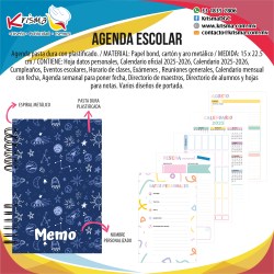 Agenda escolar alumnos Planetas