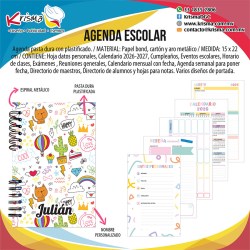 Agenda escolar alumnos Kawai