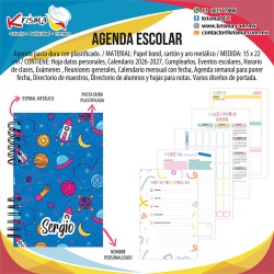 Agenda escolar alumnos Planetas