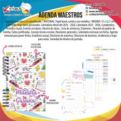 Agenda escolar maestras Arte
