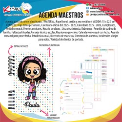 Agenda escolar maestros Miss