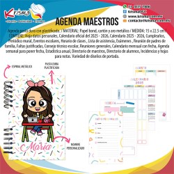 Agenda escolar maestros Miss