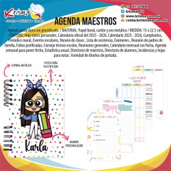 Agenda escolar maestros Miss2