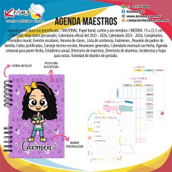 Agenda escolar maestros Miss4