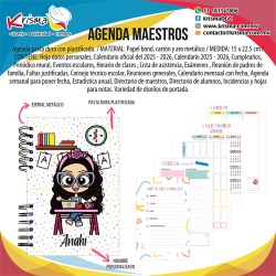 Agenda escolar maestros Miss5