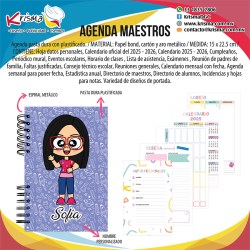 Agenda escolar maestros Miss