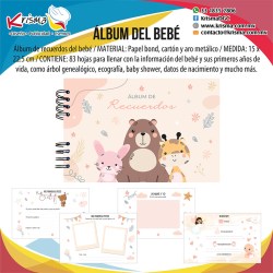 Álbum de recuerdos del bebé niña