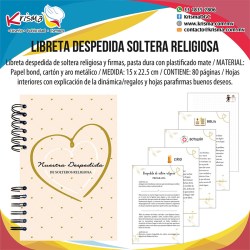 Libreta Despedida de Soltera Religiosa