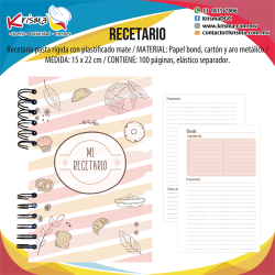 Libreta Recetario