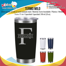 Termo Milo con nombre
